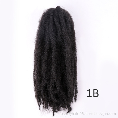 18 Inch 60g 100% Kanekalon ombre colors cuban kinky twist extension afro hair crotchet marley afro kinky braids